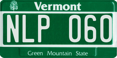 VT license plate NLP060