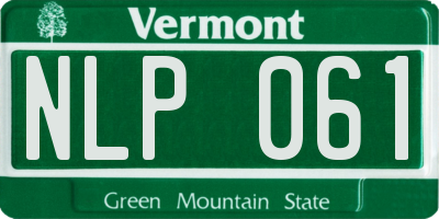 VT license plate NLP061