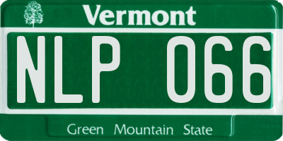 VT license plate NLP066