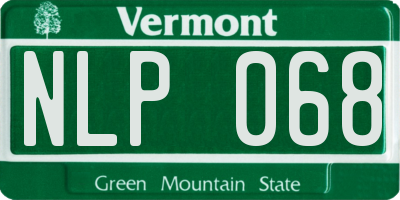 VT license plate NLP068