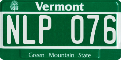 VT license plate NLP076