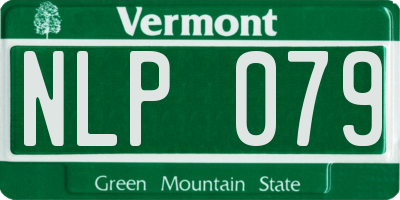 VT license plate NLP079