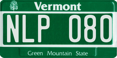 VT license plate NLP080