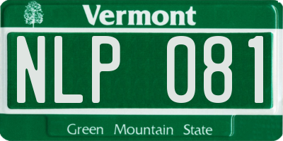 VT license plate NLP081