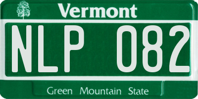 VT license plate NLP082