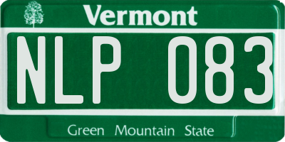 VT license plate NLP083