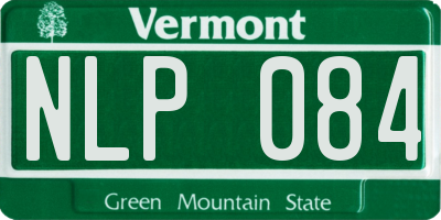 VT license plate NLP084