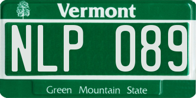 VT license plate NLP089