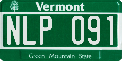 VT license plate NLP091