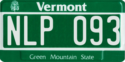 VT license plate NLP093