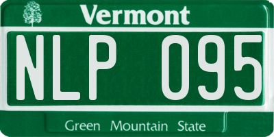 VT license plate NLP095