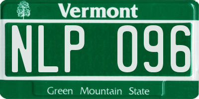 VT license plate NLP096