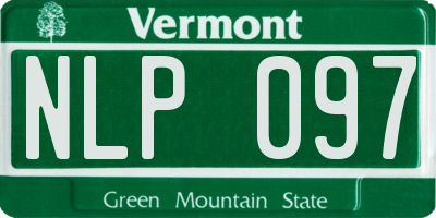 VT license plate NLP097