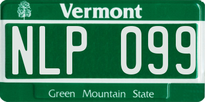 VT license plate NLP099