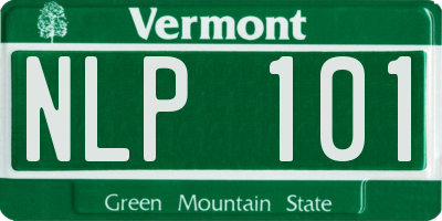 VT license plate NLP101