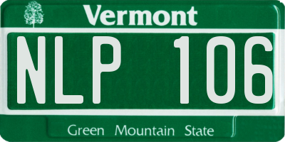 VT license plate NLP106