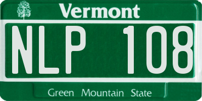 VT license plate NLP108