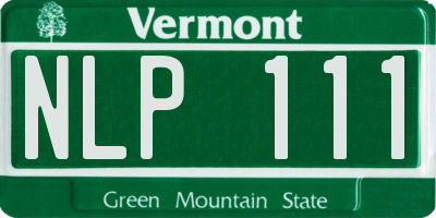 VT license plate NLP111