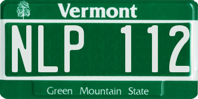 VT license plate NLP112