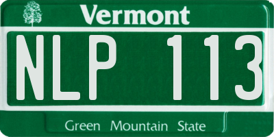 VT license plate NLP113