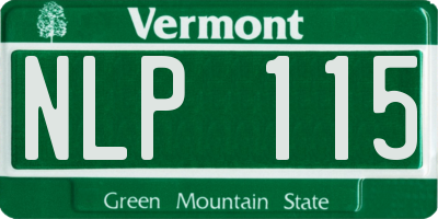 VT license plate NLP115