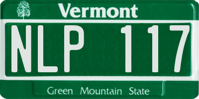 VT license plate NLP117