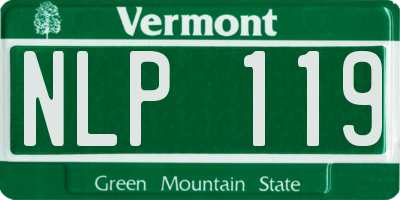 VT license plate NLP119