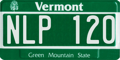 VT license plate NLP120