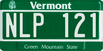 VT license plate NLP121