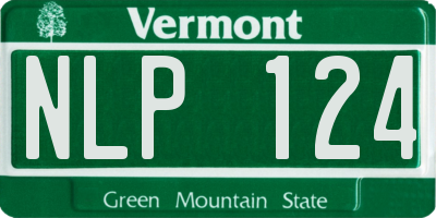 VT license plate NLP124