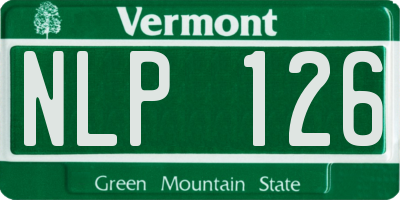 VT license plate NLP126