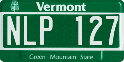 VT license plate NLP127