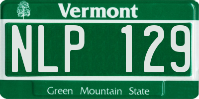 VT license plate NLP129