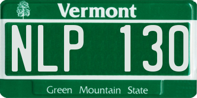 VT license plate NLP130