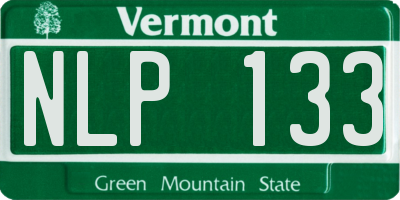VT license plate NLP133