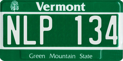 VT license plate NLP134