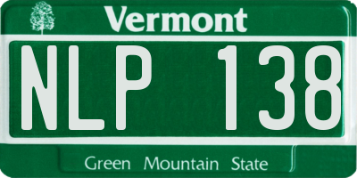 VT license plate NLP138