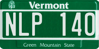 VT license plate NLP140