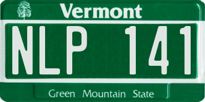 VT license plate NLP141