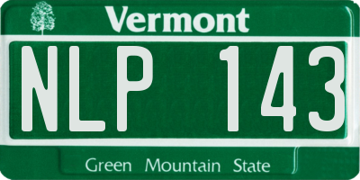 VT license plate NLP143