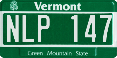 VT license plate NLP147