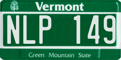VT license plate NLP149