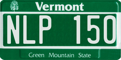 VT license plate NLP150