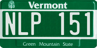 VT license plate NLP151