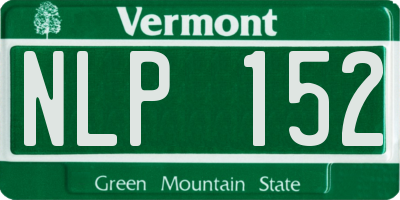VT license plate NLP152