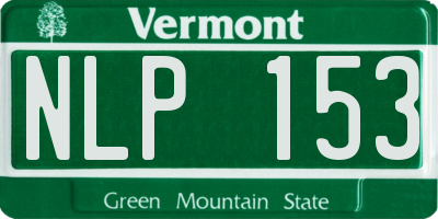 VT license plate NLP153
