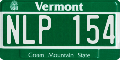 VT license plate NLP154