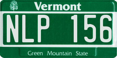 VT license plate NLP156