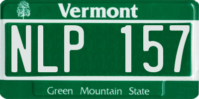 VT license plate NLP157