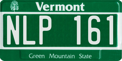 VT license plate NLP161